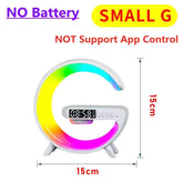 Multifunction Wireless Charger Stand – Alarm Clock, Speaker & RGB Light